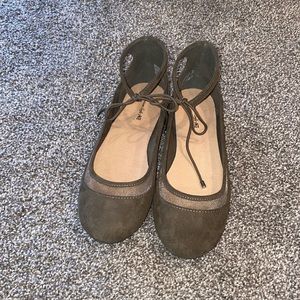Olive Green Ballet flats